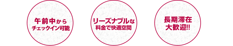 24時間気軽にチェックイン リーズナブルな料金で快適空間 長期滞在大歓迎！！